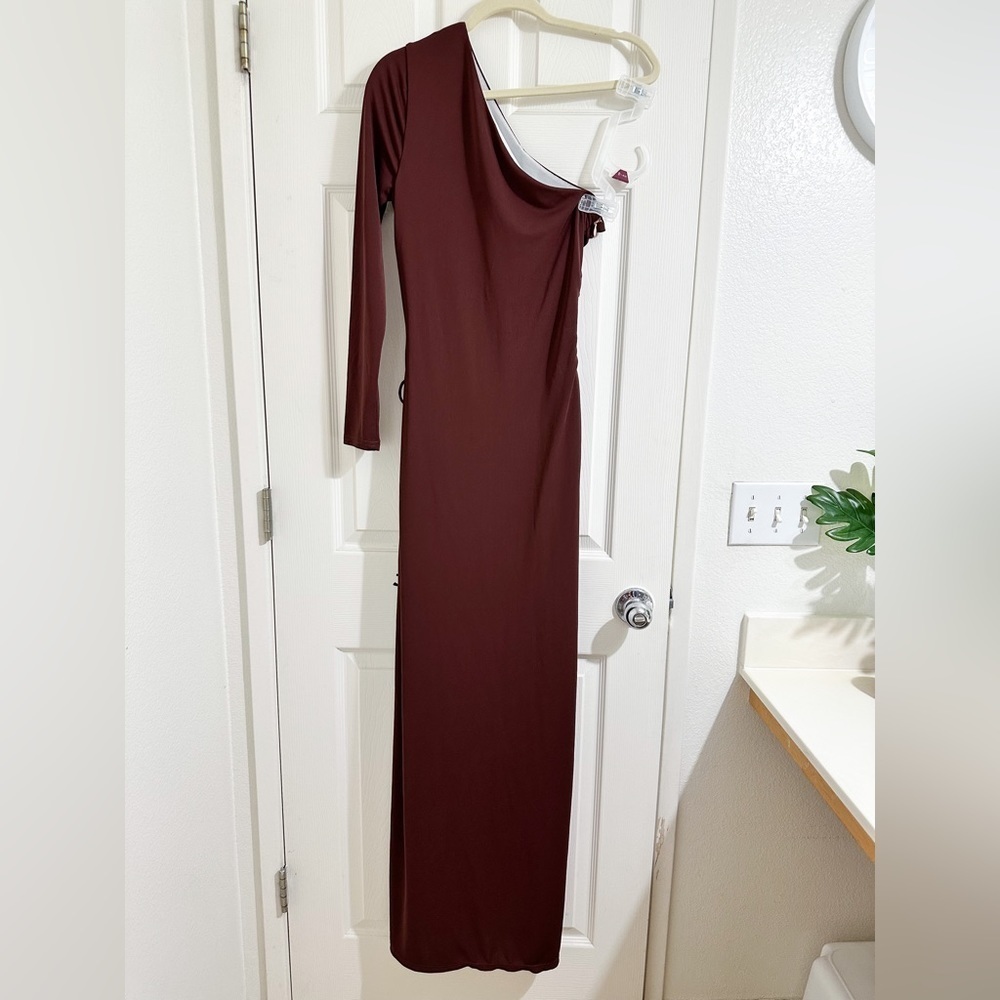 NBD Antonia Maxi Dress in Chocolate Brown Size S - Picture 7 of 8